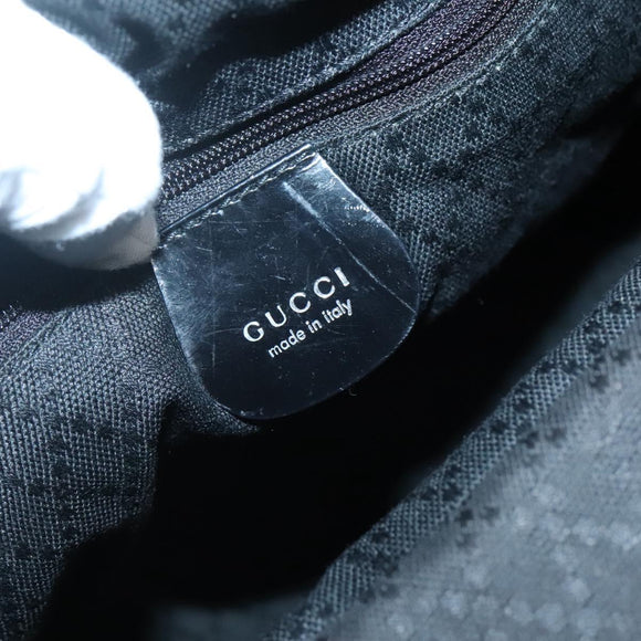 GUCCI Bamboo Hand Bag Nylon 2way Black Silver 002 2058 0508 5 Auth 138391
