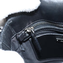 Miu Miu Chain Shoulder Bag Leather Black Silver Auth 138395V-27