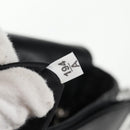 Miu Miu Schoudertas met Ketting Leer Zwart Zilver Auth 138395V-10