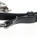 Miu Miu Schoudertas met Ketting Leer Zwart Zilver Auth 138395V-7