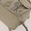 PRADA Backpack Nylon Ivory Silver Auth 138397-16