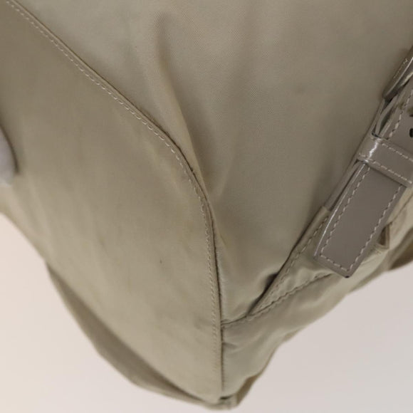 PRADA Backpack Nylon Ivory Silver Auth 138397