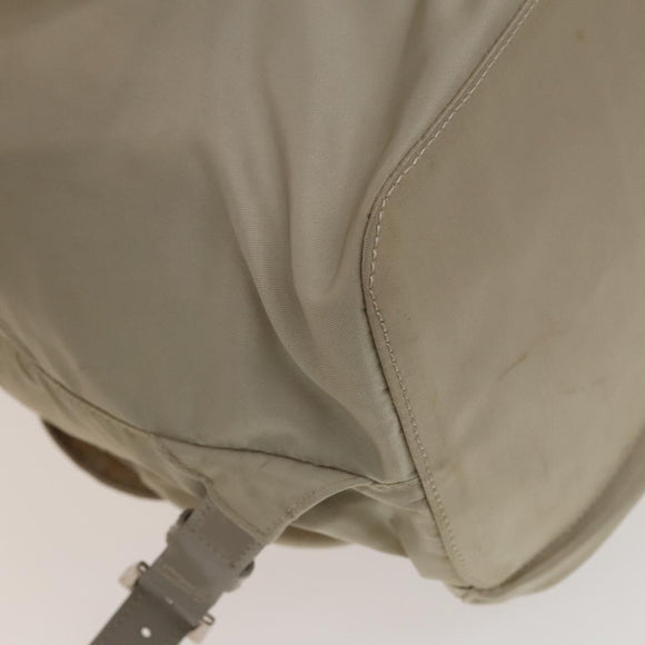 PRADA Backpack Nylon Ivory Silver Auth 138397