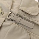 PRADA Backpack Nylon Ivory Silver Auth 138397-21