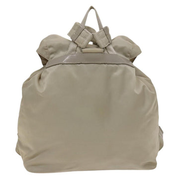 PRADA Backpack Nylon Ivory Silver Auth 138397 - 0