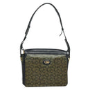 CELINE C Sulky Shoulder Bag PVC Navy Gold Auth 138407-1