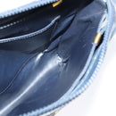 CELINE C Sulky Shoulder Bag PVC Navy Gold Auth 138407-17