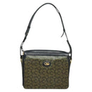 CELINE C Sulky Shoulder Bag PVC Navy Gold Auth 138407-2