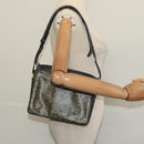 CELINE C Sulky Shoulder Bag PVC Navy Gold Auth 138407-22