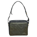 CELINE C Sulky Shoulder Bag PVC Navy Gold Auth 138407-3