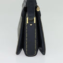 CELINE C Sulky Shoulder Bag PVC Navy Gold Auth 138407-4