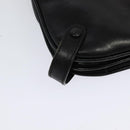 CELINE Shoulder Bag Leather Black Gold Auth 138409-12