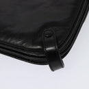 CELINE Shoulder Bag Leather Black Gold Auth 138409-13