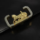 CELINE Shoulder Bag Leather Black Gold Auth 138409-14