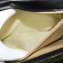 CELINE Shoulder Bag Leather Black Gold Auth 138409-21