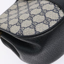 GUCCI GG Supreme Sherry Line Bag PVC Navy Gold Red 10 02 024 Auth 138412-11