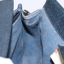 GUCCI GG Supreme Sherry Line Bag PVC Navy Gold Red 10 02 024 Auth 138412-19