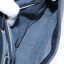 GUCCI GG Supreme Sherry Line Bag PVC Navy Gold Red 10 02 024 Auth 138412-21