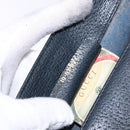 GUCCI GG Supreme Sherry Line Bag PVC Navy Gold Red 10 02 024 Auth 138412-22