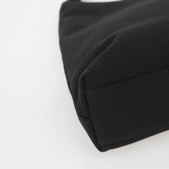 Salvatore Ferragamo Chain Vala Shoulder Bag Nylon Black Silver Auth 138415