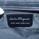 Salvatore Ferragamo Chain Vala Shoulder Bag Nylon Black Silver Auth 138415-15