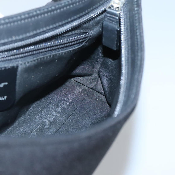 Salvatore Ferragamo Chain Vala Shoulder Bag Nylon Black Silver Auth 138415