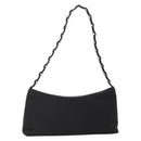 Salvatore Ferragamo Chain Vala Shoulder Bag Nylon Black Silver Auth 138415-1