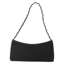 Salvatore Ferragamo Chain Vala Shoulder Bag Nylon Black Silver Auth 138415-13