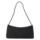 Salvatore Ferragamo Chain Vala Shoulder Bag Nylon Black Silver Auth 138415-2