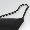 Salvatore Ferragamo Chain Vala Shoulder Bag Nylon Black Silver Auth 138415-8