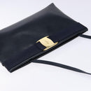 Salvatore Ferragamo Vala Shoulder Bag Leather Black Gold Auth 138416-6
