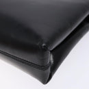 Salvatore Ferragamo Gancini Chain Shoulder Bag Leather Black Gold Auth 138417-9