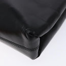 Salvatore Ferragamo Gancini Chain Shoulder Bag Leather Black Gold Auth 138417-15