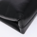 Salvatore Ferragamo Gancini Chain Shoulder Bag Leather Black Gold Auth 138417-16