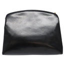 Salvatore Ferragamo Gancini Chain Shoulder Bag Leather Black Gold Auth 138417-2