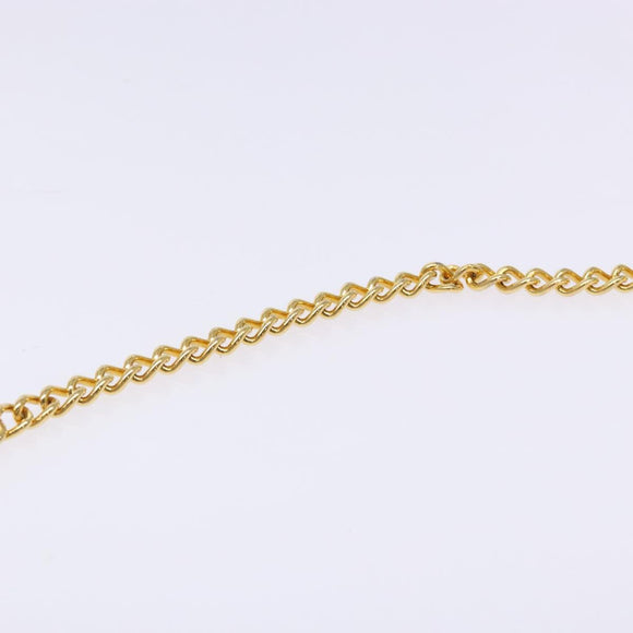 Salvatore Ferragamo Gancini Chain Shoulder Bag Leather Black Gold Auth 138417