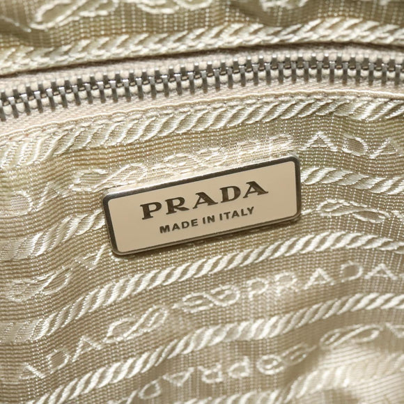 PRADA Shoulder Bag Nylon Light Blue Silver Auth 138419