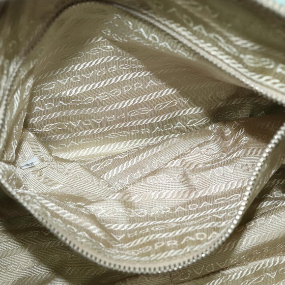 PRADA Shoulder Bag Nylon Light Blue Silver Auth 138419