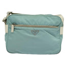 PRADA Shoulder Bag Nylon Light Blue Silver Auth 138419-13