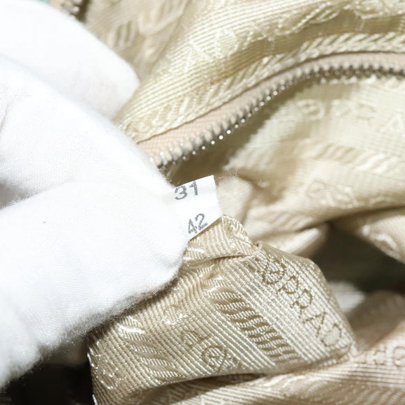 PRADA Shoulder Bag Nylon Light Blue Silver Auth 138419