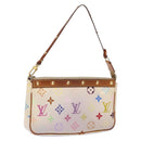 LOUIS VUITTON Monogram Multicolor Pochette Pouch White M92649 LV Auth 138420-1