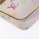 LOUIS VUITTON Monogram Multicolor Pochette Pouch White M92649 LV Auth 138420-15