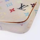 LOUIS VUITTON Monogram Multicolor Pochette Pouch White M92649 LV Auth 138420-16