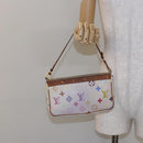 LOUIS VUITTON Monogram Multicolor Pochette Pouch White M92649 LV Auth 138420-21