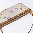LOUIS VUITTON Monogram Multicolor Pochette Pouch White M92649 LV Auth 138420-6