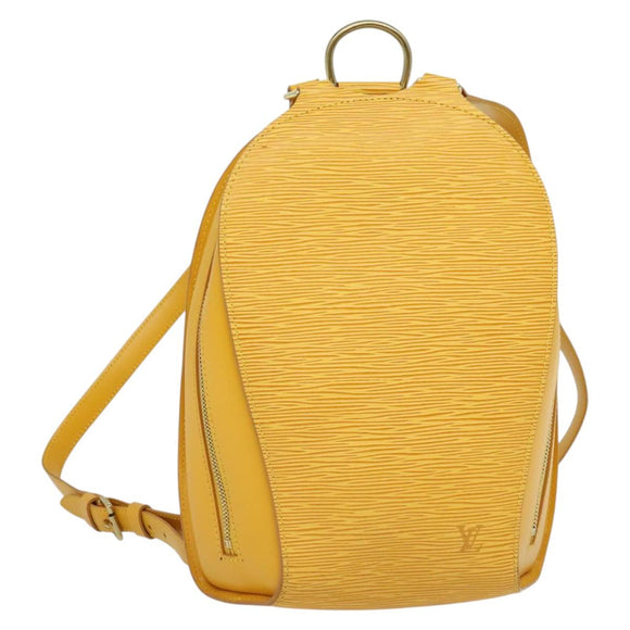 LOUIS VUITTON Epi Mabillon Backpack Yellow M52239 LV Auth 138422