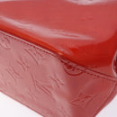 LOUIS VUITTON Monogram Vernis Reade PM Hand Bag Red Rouge M91088 LV Auth 138424-15