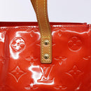 LOUIS VUITTON Monogram Vernis Reade PM Hand Bag Red Rouge M91088 LV Auth 138424-9