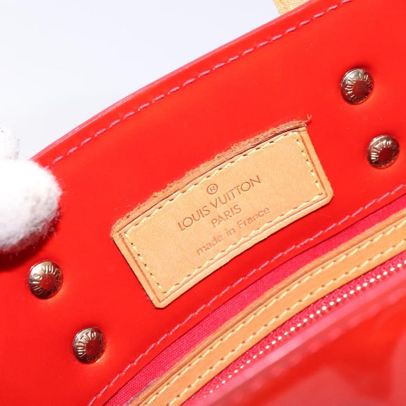 LOUIS VUITTON Monogram Vernis Reade PM Hand Bag Red Rouge M91088 LV Auth 138424