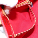 LOUIS VUITTON Monogram Vernis Reade PM Hand Bag Red Rouge M91088 LV Auth 138424-11
